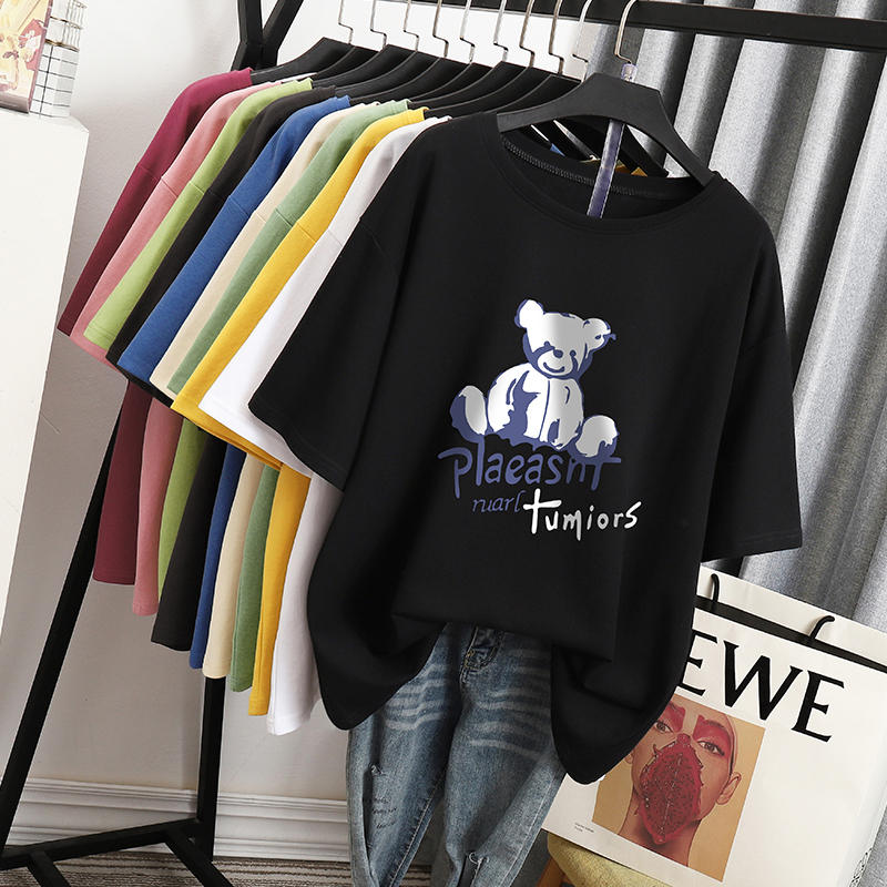เสื้อโอเวอร์ไซส์เกาหลี เสื้อยืดพลัสไซส์ เสื้อยืดคนอ้วน เสื้อยืดโอเวอร์ไซส์ผู้หญิง