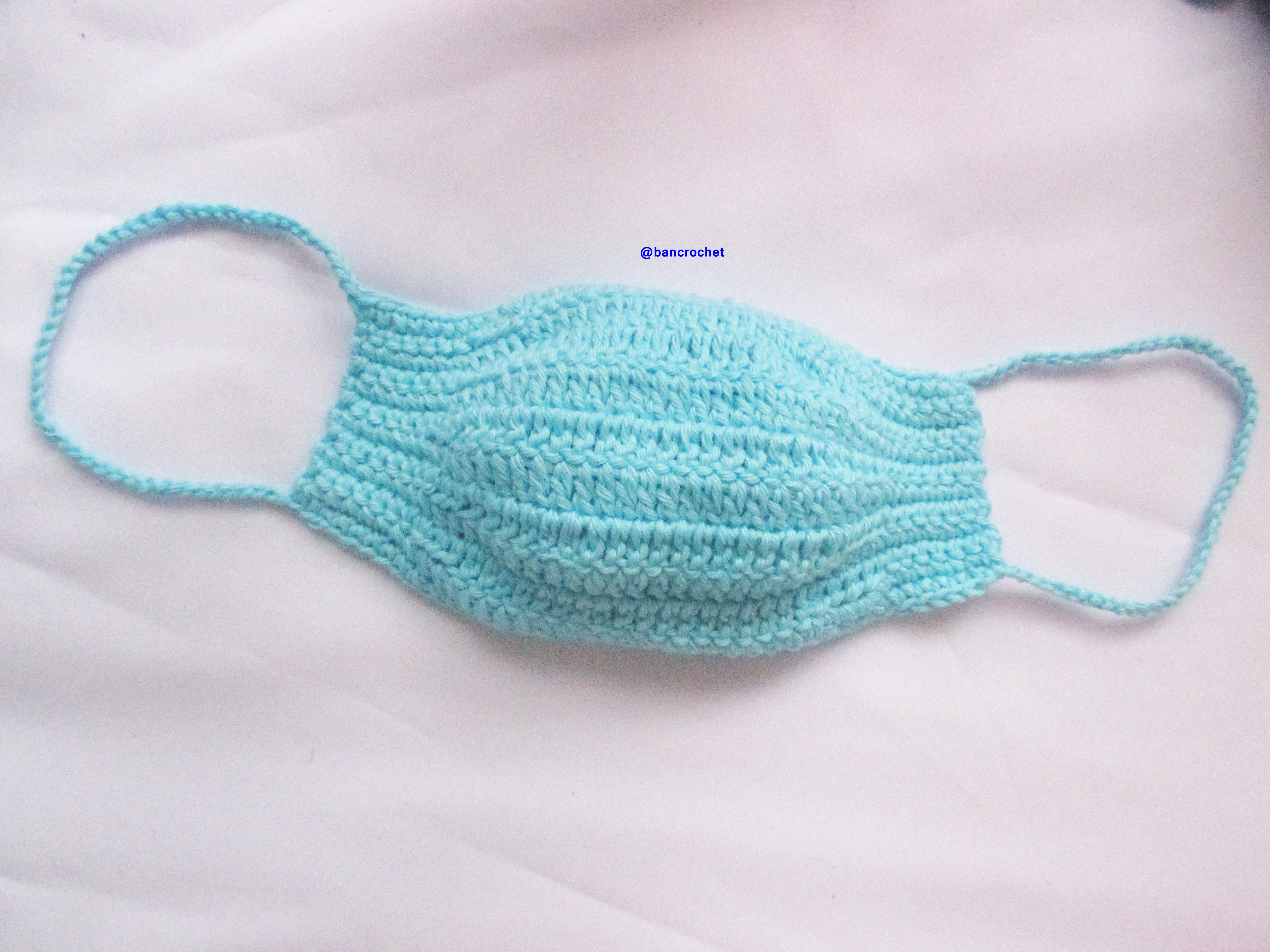 Bancrochet ผ้าปิดจมูกถักโครเชต์ Crochet mask fashion หลากสี 4 นิ้ว