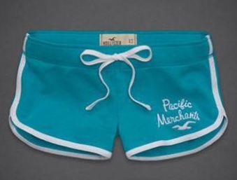 กางเกงขาสั้น กางเกงฟิตเนส กางเกงโยคะ Hollister Pacific กางเกงผู้หญิง ขาสั้น สีฟ้า ขอบขาว no 93812_5