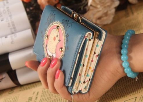 กระเป๋าสตางค์ผู้หญิง ใบสั้น สไตล์ ญี่ปุ่น ลาย ลูกเจี๊ยบ ใส่สูท เก๋ ๆ กระเป๋าสตางค์ วัยรุ่น ใส่บัตรได้เยอะ แนวน่ารัก หวาน ๆ สีลูกกวาด 205081