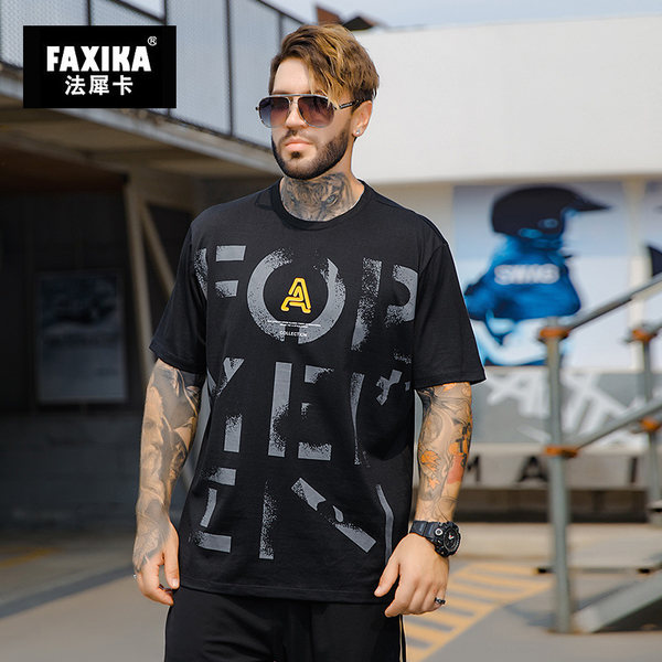 เสื้อยืดผู้ชายอ้วน S-5XL(อกเสื้อ39-51นิ้ว)
