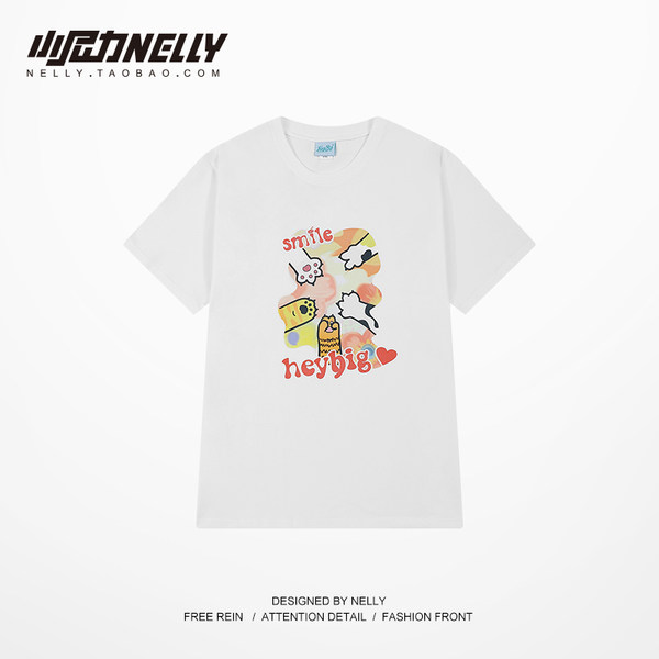 เสื้อยืดคอกลม ผู้ชาย เสื้อยืดผู้ชายเกาหลี เสื้อยืดเกาหลี แบรนด์ NELLY