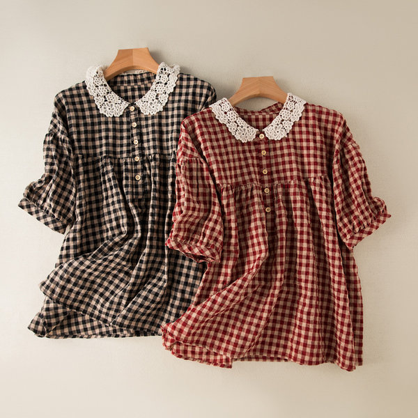 เสื้อลินิน แบบเสื้อสวยๆ เสื้อผ้าฝ้ายลินิน เสื้อเชิ้ตผ้าลินิน BY LININ
