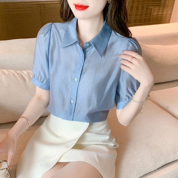 เสื้อลูกไม้ แขนสั้น