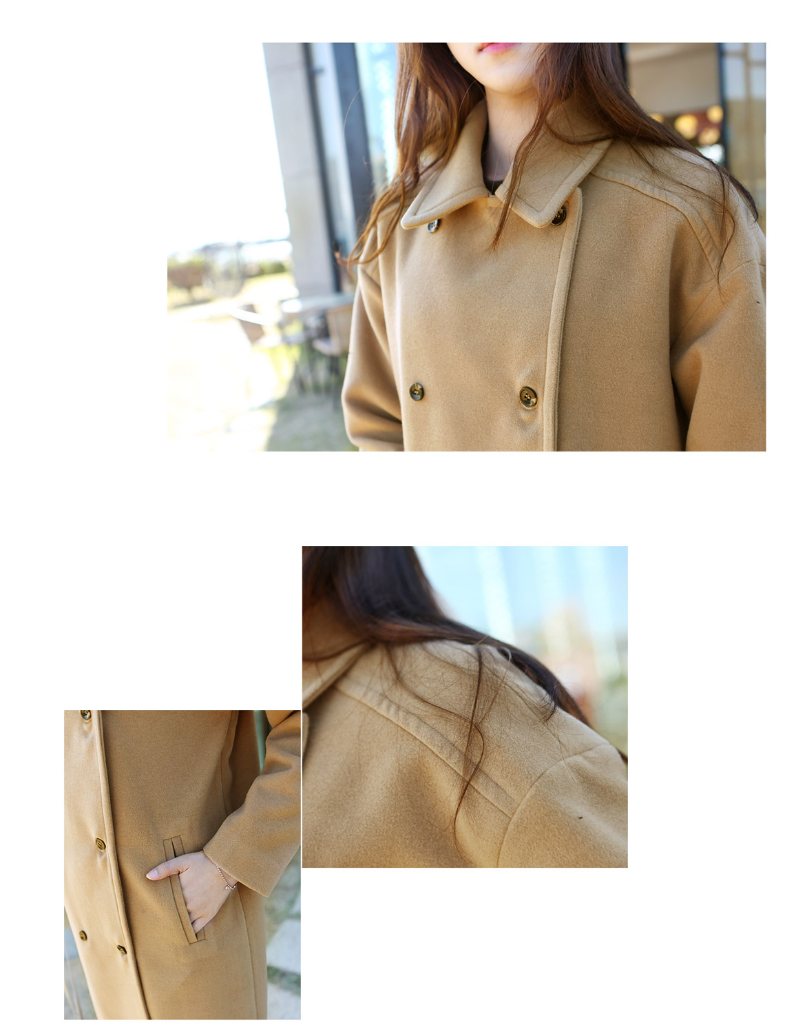 OverCoat เสื้อโค้ทกันหนาวตัวยาว สีน้ำตาล งานดี ผ้าวูลเนื้อดีเรียบไม่เป็นขุย บุซับในกันลมอย่างดี พร้อมส่ง