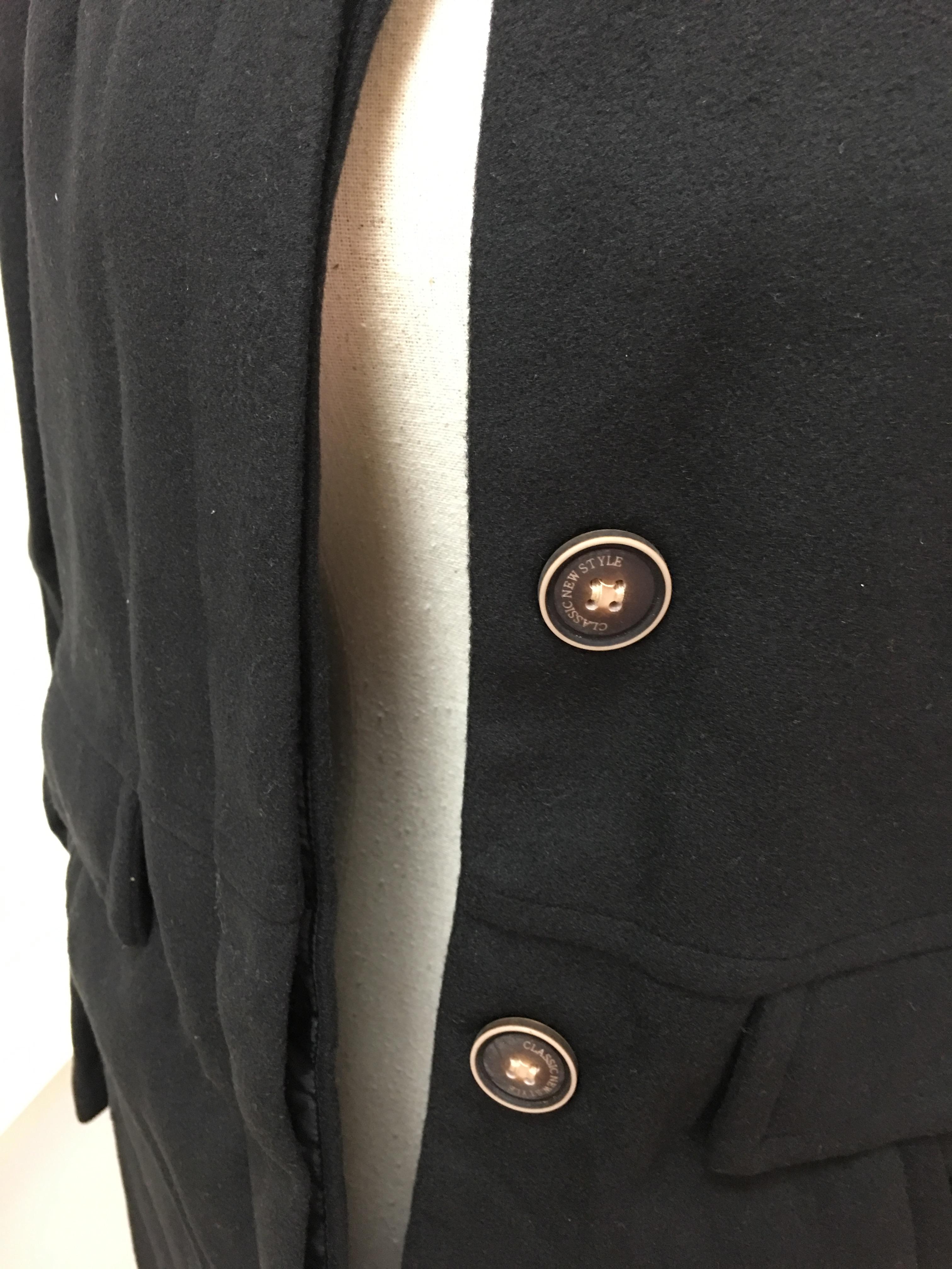 เสื้อโค้ทกันหนาว ผ้าวูลเนื้อดีหนานุ่ม บุซับในกันลม พร้อมส่ง สีดำ