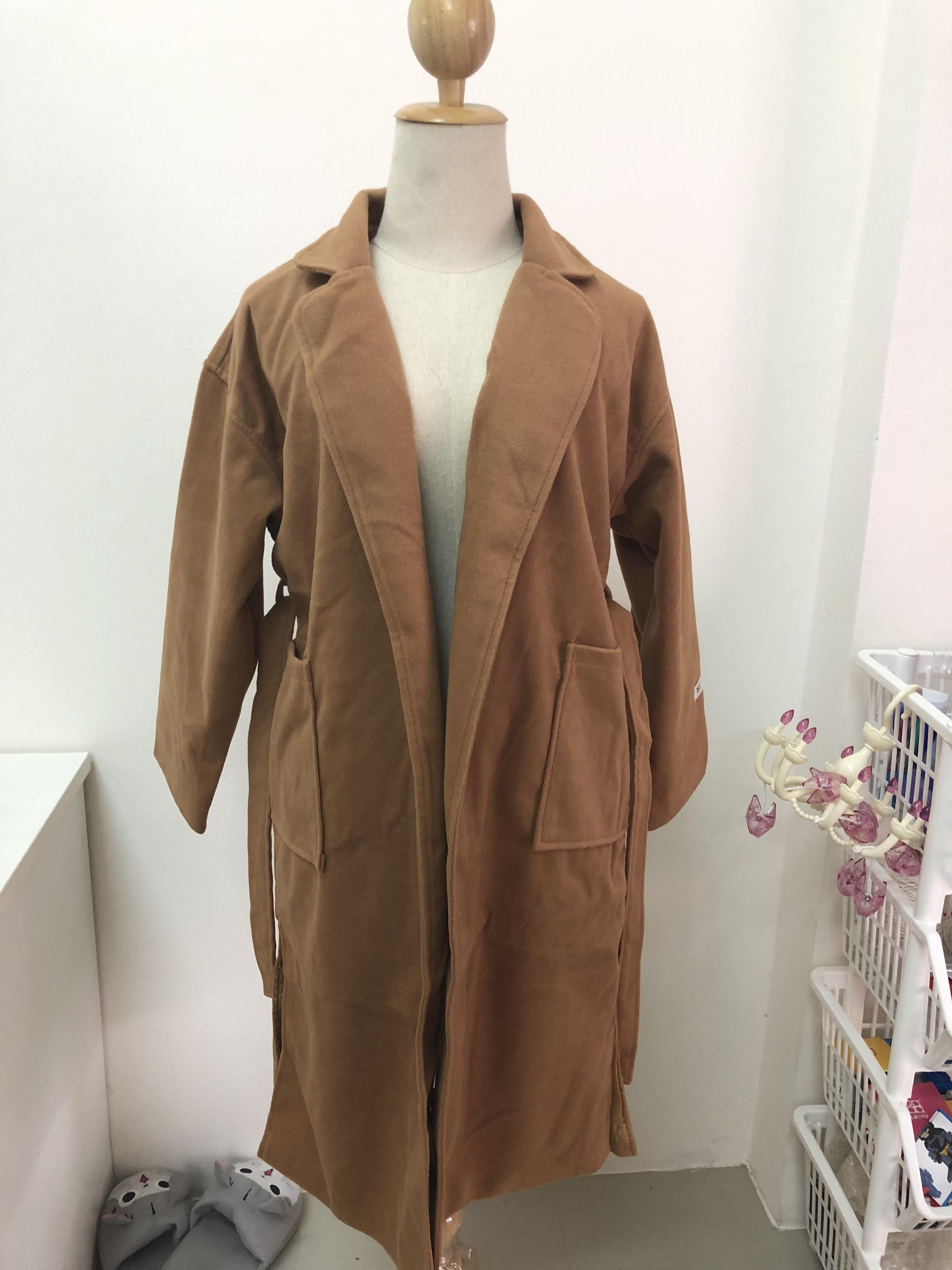 เสื้อโค้ทกันหนาว พร้อมเชือกผูกเอว เรียบเก๋ พร้อมส่งจ้า same pic