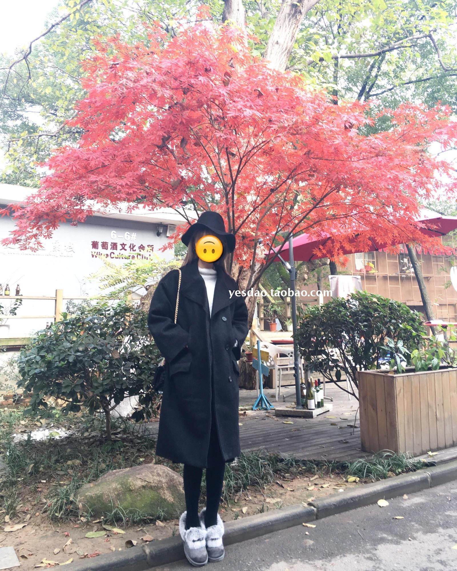 เสื้อโค้ทกันหนาว ทรงยาวโคล่ง แต่งกระเป๋า 4 จุด (กระเป๋าจริง) ผ้าวูลเนื้อละเอียด บุซับในกันลม งานดีค่าา พร้อมส่ง สีดำ