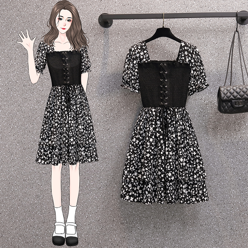 เดรสแขนสั้น มีไซส์ L-4XLอก 38-47 นิ้ว ใส่ได้ทั้งสาวหุ่นดีน่ารักจนถึงสาวอวบพลัสไซส์