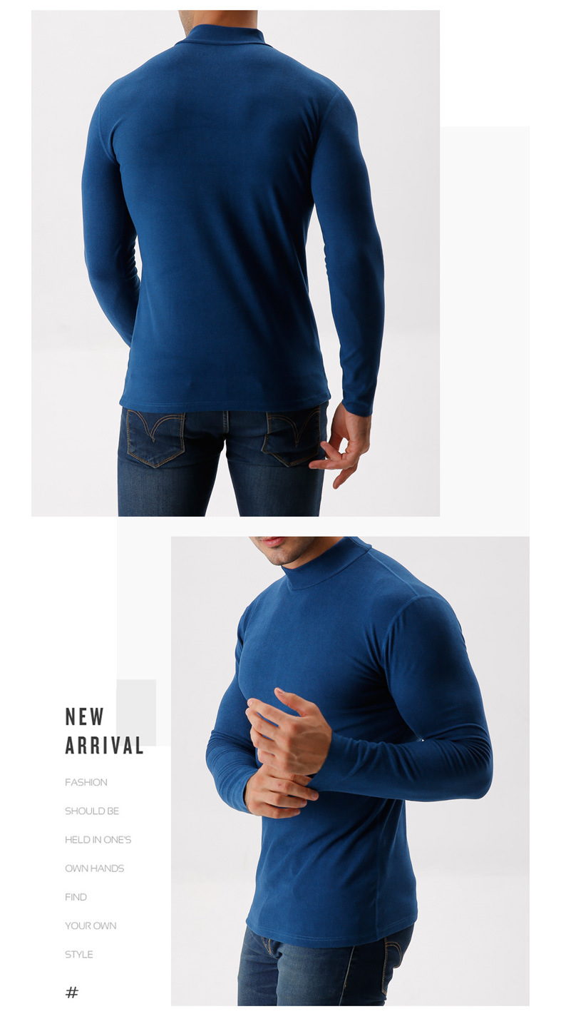 HEATTECH (ฮีทเทคชาย คอตั้ง) เสื้อแขนยาวเนื้อดี ใส่กันหนาว/เพิ่มความอุ่น ผ้าเนื้อแน่นนุ่ม ยืดได้เยอะ