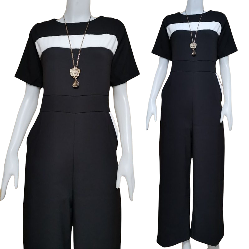 Jumpsuit676 จัมพ์สูทขายาว เอวสม็อค ซิปหลังใส่ง่าย ผ้าซาร่าเนื้อดีหนาสวยมีน้ำหนัก งานสวยใส่ง่าย สวมใส่ได้ทุกโอกาส