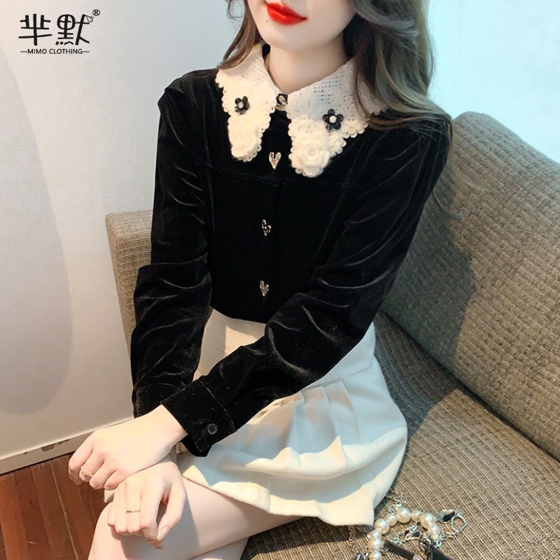 เสื้อลูกไม้ เสื้อเชิ้ตแขนยาว