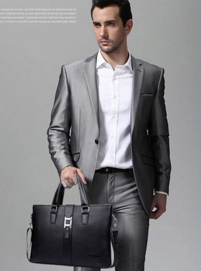 กระเป๋าถือผู้ชาย Polo ใส่เอกสาร แบบเรียบ หนังมัน สไตล์ นักธุรกิจ นักบริหาร กระเป๋าใส่โน้ตบุ๊ค สำหรับคนทำงาน ออฟฟิต สีดำ และ สีน้ำตาล 568343