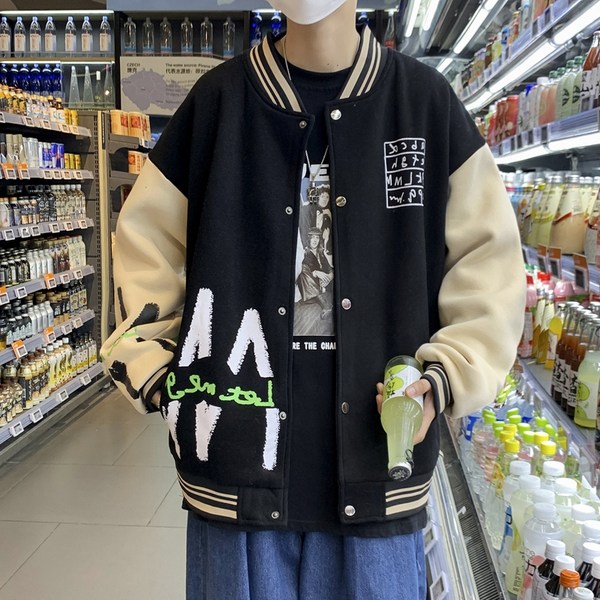 เสื้อแจ็คเก็ตเบสบอล เสื้อคลุม เสื้อแขนยาวสไตล์เกาหลี
