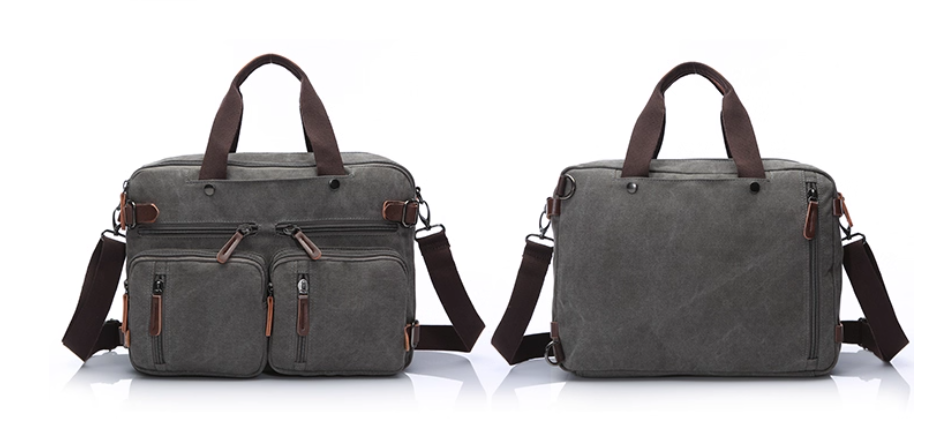 กระเป๋าเป้ กระเป๋าสะพาย ผ้าแคนวาส แบบมีหูจับ และ มีสายสะพายหลัง แบบเก็บได้ กระเป๋าเป้ผ้าแคนวาส 969262