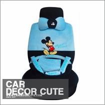 ( ลด 30% ) MICKEY-MINNIE- ชุดผ้าคลุมเบาะรถยนต์ 18 ชิ้น