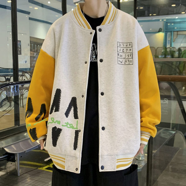 เสื้อแจ็คเก็ตเบสบอล เสื้อคลุม เสื้อแขนยาวสไตล์เกาหลี