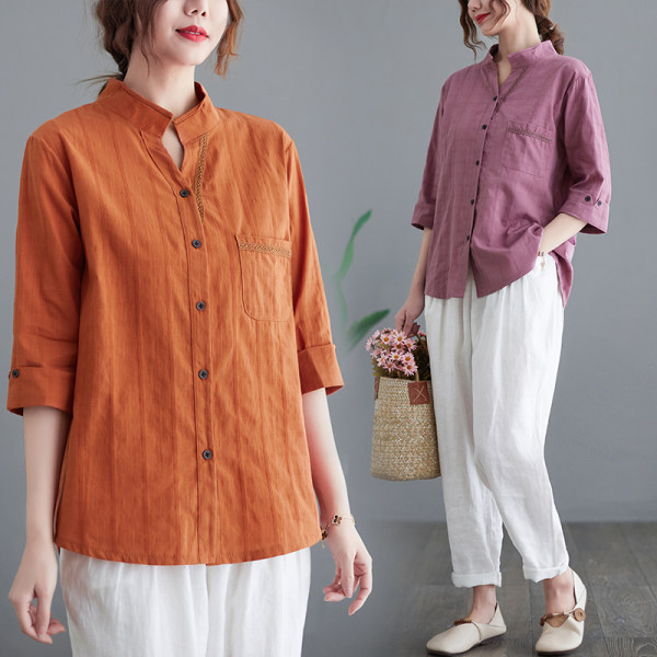 เสื้อลินิน แบบเสื้อสวยๆ เสื้อผ้าฝ้ายลินิน เสื้อเชิ้ตผ้าลินิน BY LININ