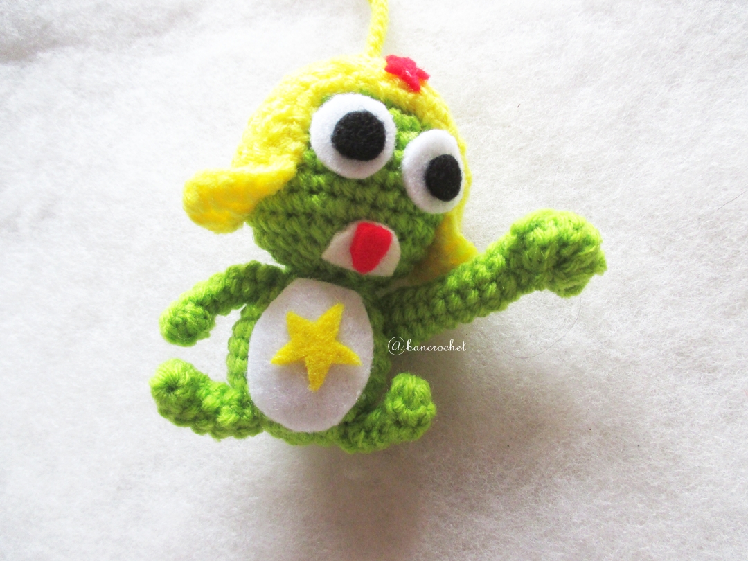 พวงกุญแจโคโรโระถักไหมพรม ขนาด 4 นิ้ว kororo crochet keychain 4 inch