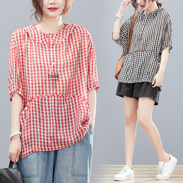 เสื้อผ้าฝ้าย เสื้อผ้าลินิน สไตล์ฤดูร้อน BY Lian Zhi Cotton and linen art สไตล์VINTAGE มีขนาดไซส์อกประมาณ 35-40 นิ้ว