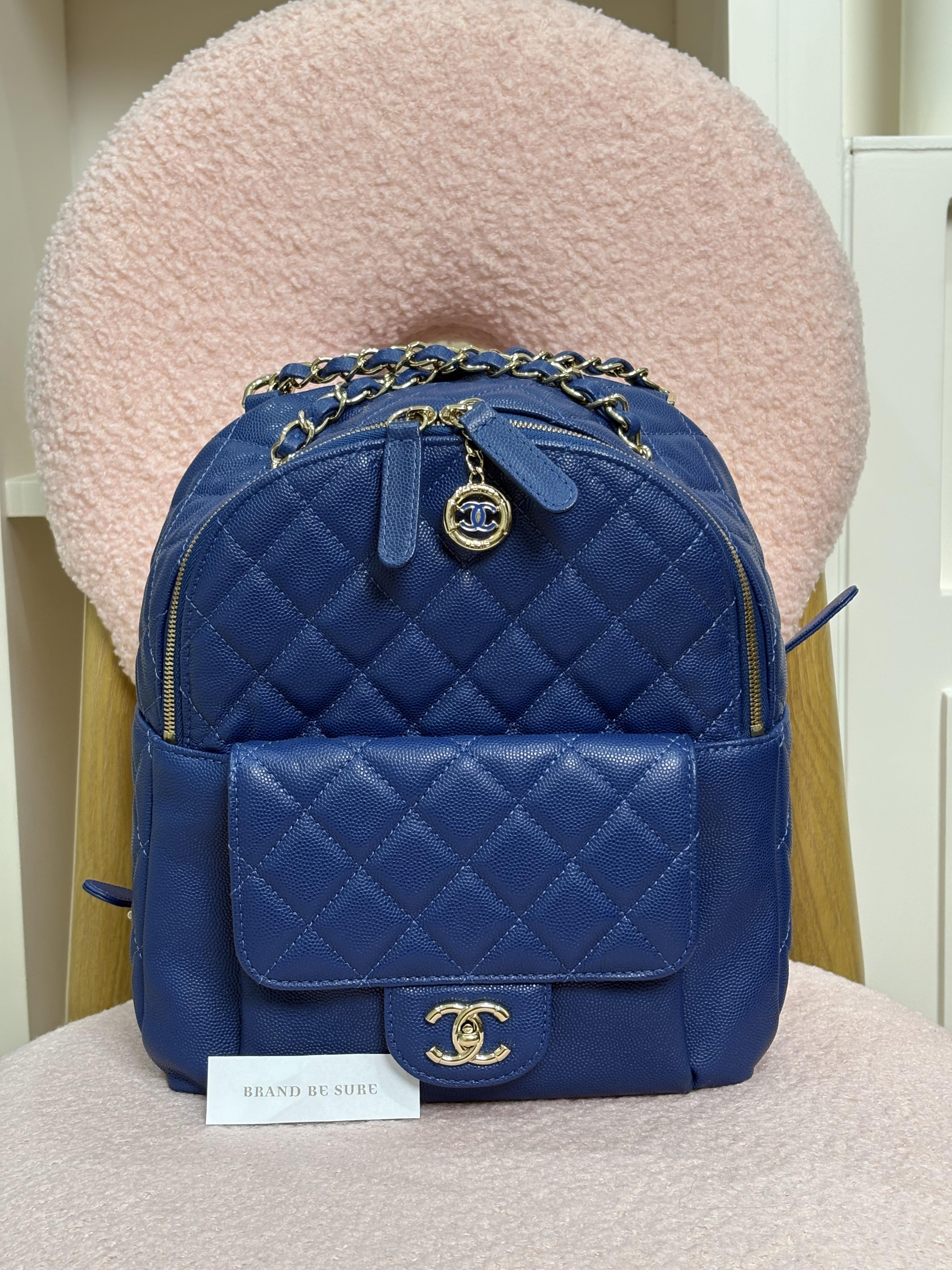 Chanel Blue caviar Day Backpack bag