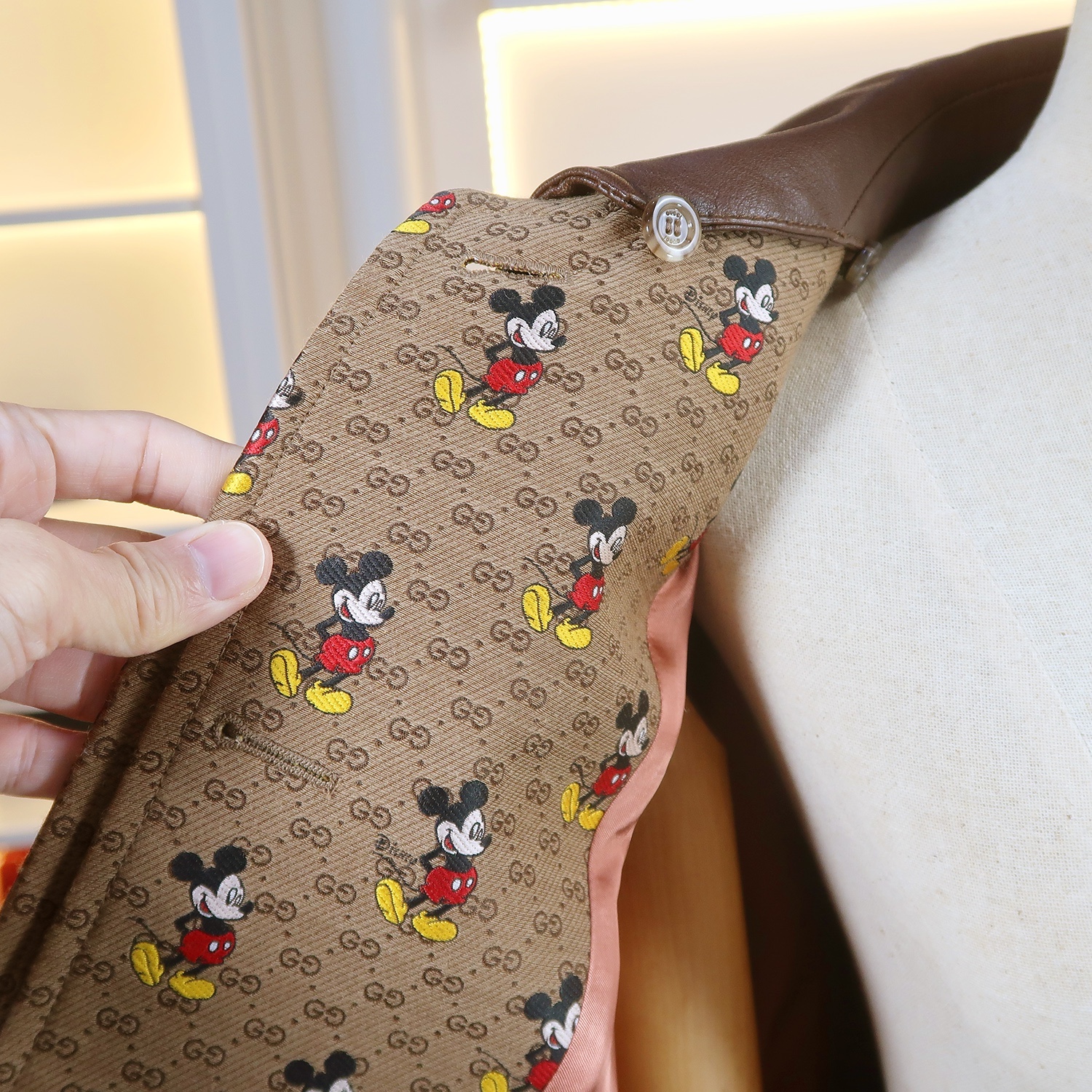 Gucci X Disney GG/Mickey Mouse Oversized Jacket Size 42