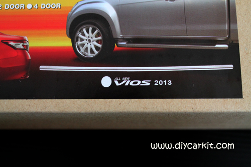 คิ้วโครเมียมขอบกระจกรถยนต์ แต่งรถ New Vios ปี 13-16