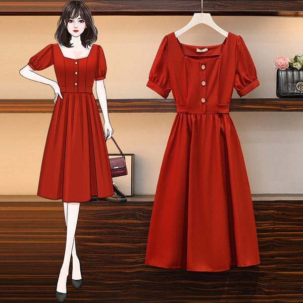 ชุดเดรสคนอ้วนวัยรุ่น เดรสสาวอวบ เดรสคนอ้วน BY PLUS SIZE Girl