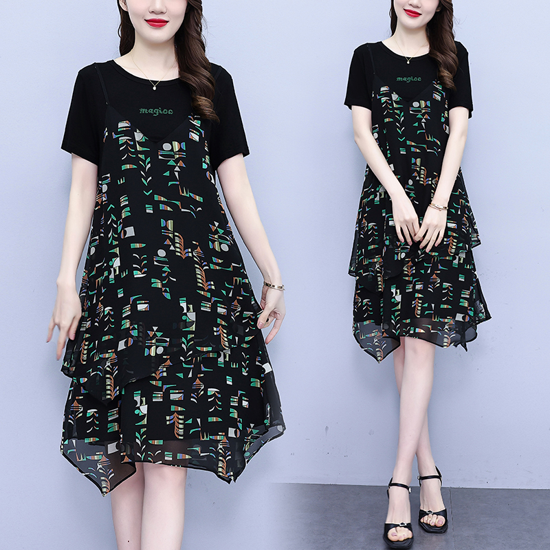 เดรสแขนสั้น มีไซส์ L-4XLอก 38-47 นิ้ว ใส่ได้ทั้งสาวหุ่นดีน่ารักจนถึงสาวอวบพลัสไซส์ จัดส่งฟรี! ทักแชทสั่งซื้อ