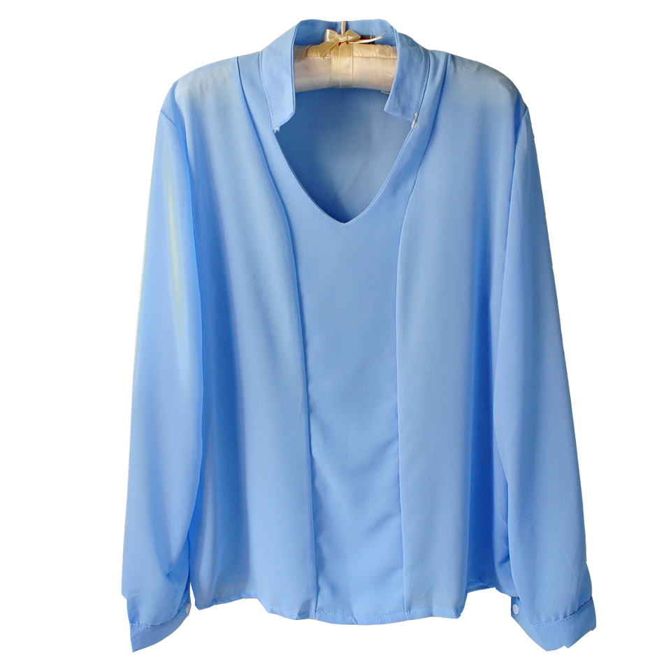 เสื้อชีฟองแขนยาว สีดำ