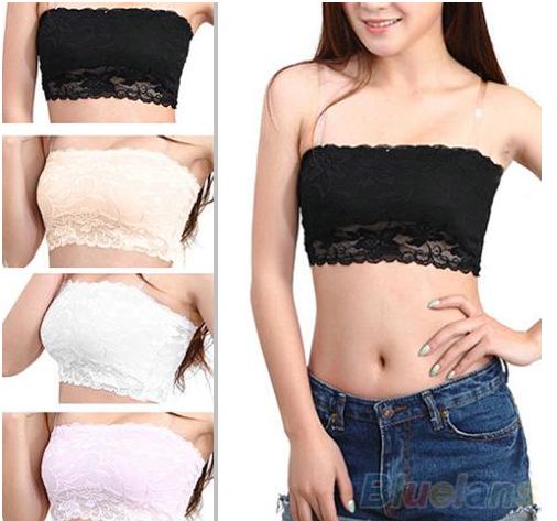 เกาะอกผ้าลูกไม้ สีดำ สีเบจ สีขาว และ สีชมพู no 42982