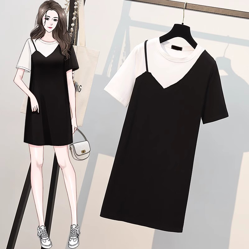 เดรสแขนสั้น มีไซส์ L-4XLอก 38-47 นิ้ว ใส่ได้ทั้งสาวหุ่นดีน่ารักจนถึงสาวอวบพลัสไซส์ จัดส่งฟรี! ทักแชทสั่งซื้อ