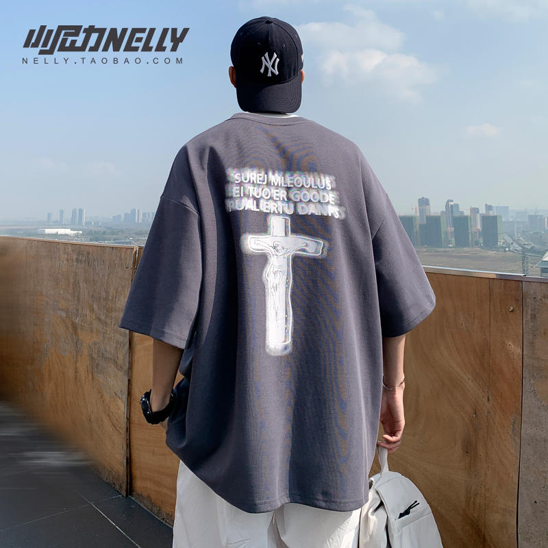 เสื้อยืดคอกลม ผู้ชาย เสื้อยืดผู้ชายเกาหลี เสื้อยืดเกาหลี แบรนด์ NELLY