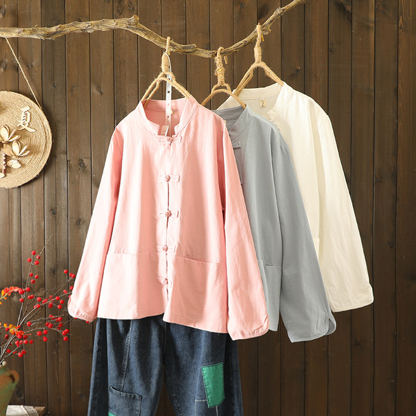 เสื้อลินิน เสื้อผ้าฝ้ายลินิน เสื้อเชิ้ตผ้าลินิน