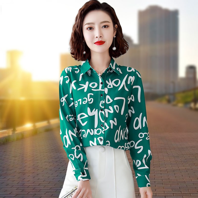 Blouse3869 เสื้อเชิ้ตแขนยาว กระดุมหน้า(แกะได้) แขนยาวกระดุมข้อมือ ผ้าชีฟองเนื้อหนานิ่มใส่สบาย งานสวยแมทช์กับอะไรก็เข้า ใส่เที่ยว/ใส่ทำงานได้ มี 3 สี ขาว, ดำ, เขียว