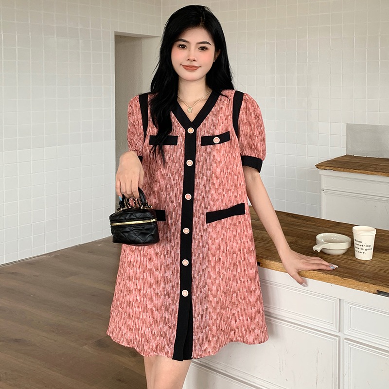 เดรสแขนสั้น มีไซส์ L-4XLอก 38-47 นิ้ว ใส่ได้ทั้งสาวหุ่นดีน่ารักจนถึงสาวอวบพลัสไซส์ จัดส่งฟรี! ทักแชทสั่งซื้อ