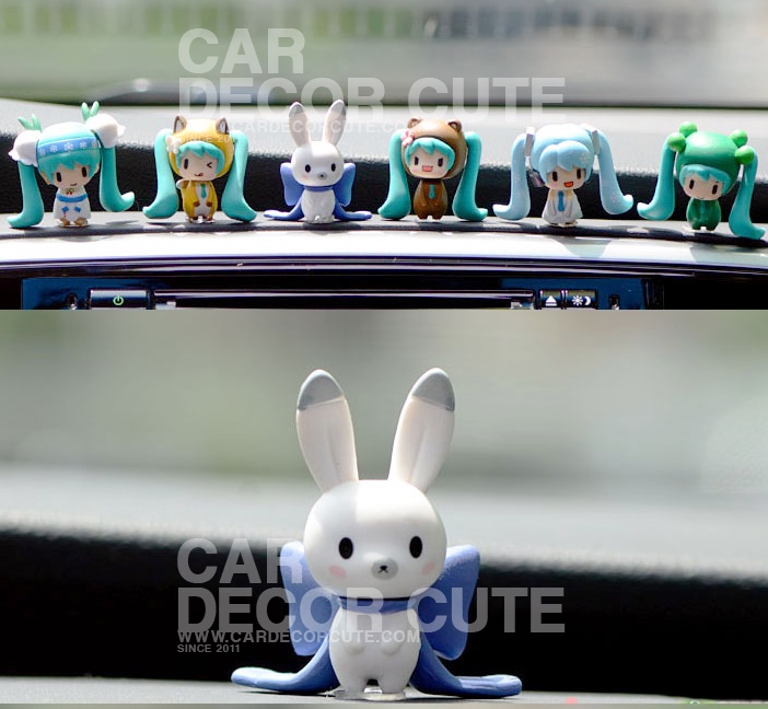 คละแบบ - ตุ๊กตาเซ็ต SNOW MIKU (Hatsune Miku) 6 ชิ้น วางตกแต่งหน้ารถยนต์