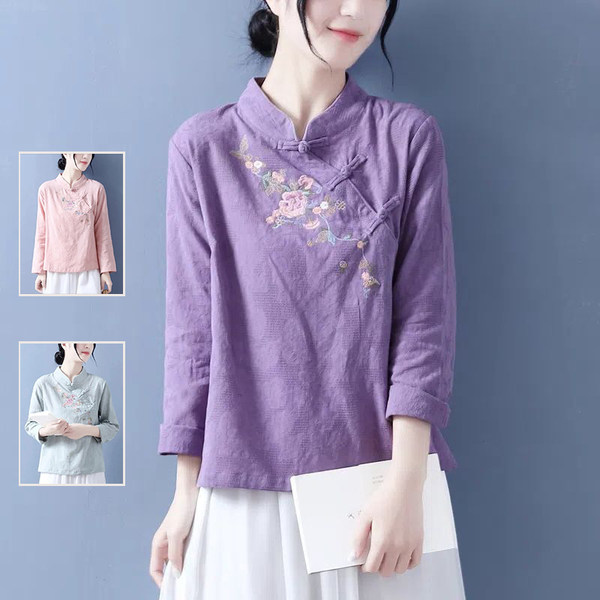 เสื้อลินิน เสื้อผ้าฝ้ายลินิน เสื้อเชิ้ตผ้าลินิน