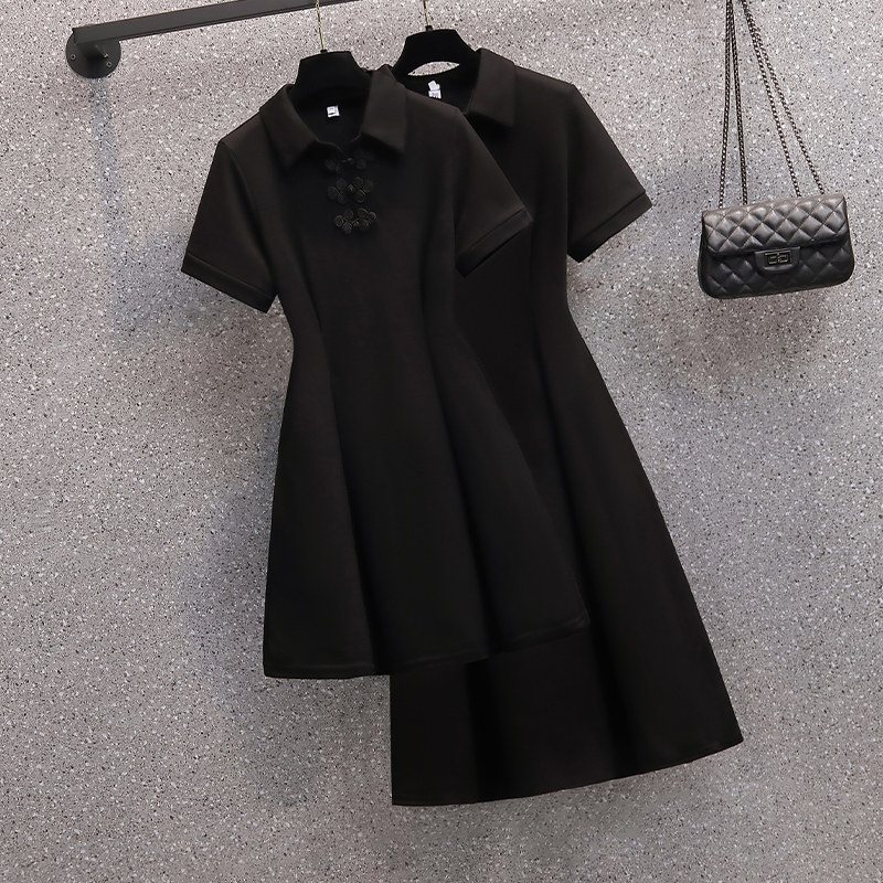 เดรสแขนสั้น มีไซส์ L-4XLอก 38-47 นิ้ว ใส่ได้ทั้งสาวหุ่นดีน่ารักจนถึงสาวอวบพลัสไซส์