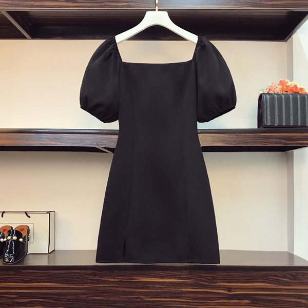 เดรสคนอ้วน เดรสสาวอวบ ชุดเดรสคนอ้วนวัยรุ่นแขนสั้น BY PLUS SIZE Girl