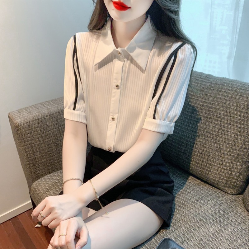 เสื้อเชิ้ตผู้หญิงแขนยาว เสื้อเชิ้ตผู้หญิงใส่ทํางาน 390 บาทต่อชิ้น ฟรีค่าจัดส่ง