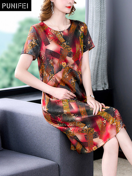 เดรสวัยผู้ใหญ่40-60ปี เดรสคุณแม่ ชุดเดรสทำงานวัยผู้ใหญ่ แบรนด์ MAMA DRESS