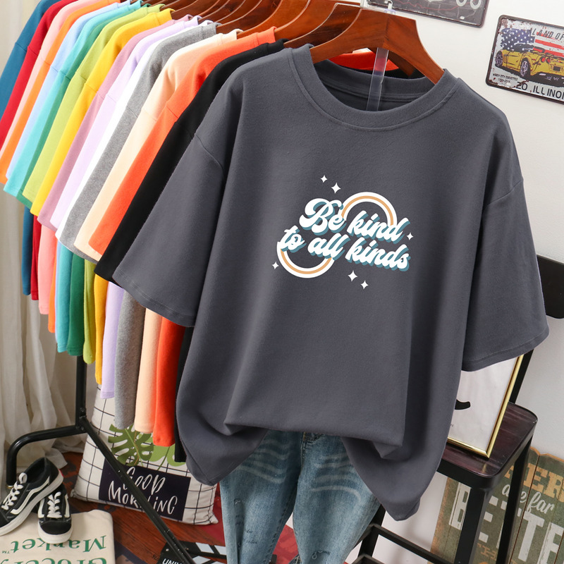 เสื้อยืดคอตตอน สกรีนลายน่ารัก มีหลากหลายสี ส่งฟรีทั่วไทย BY JIMIAO