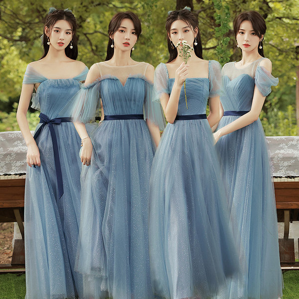 ชุดเพื่อนเจ้าสาว ชุดไปงานแต่งงาน ชุดเพื่อนเจ้าสาวสีฟ้า