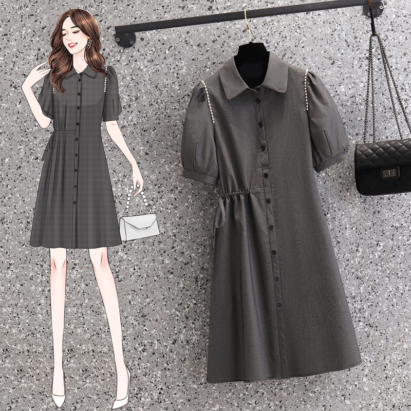 เดรสแขนสั้น มีไซส์ L-4XLอก 38-47 นิ้ว ใส่ได้ทั้งสาวหุ่นดีน่ารักจนถึงสาวอวบพลัสไซส์