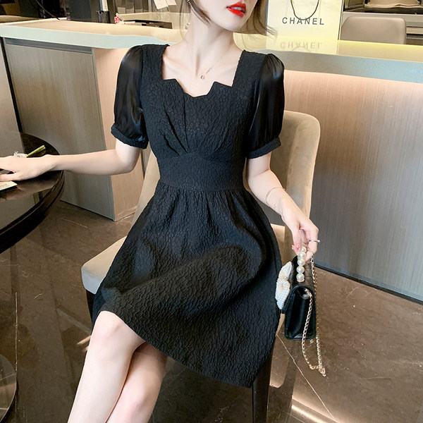 เดรสลูกไม้ เดรสชีฟองสวยๆ แขนสั้น By Meiyi women's clothing