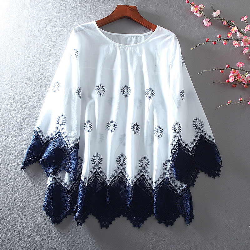 เสื้อลินิน เสื้อผ้าฝ้ายลินิน เสื้อเชิ้ตผ้าลินิน ปักลายสวยๆด้วยด้าย สไตล์VINTAGE BY Dreamroom