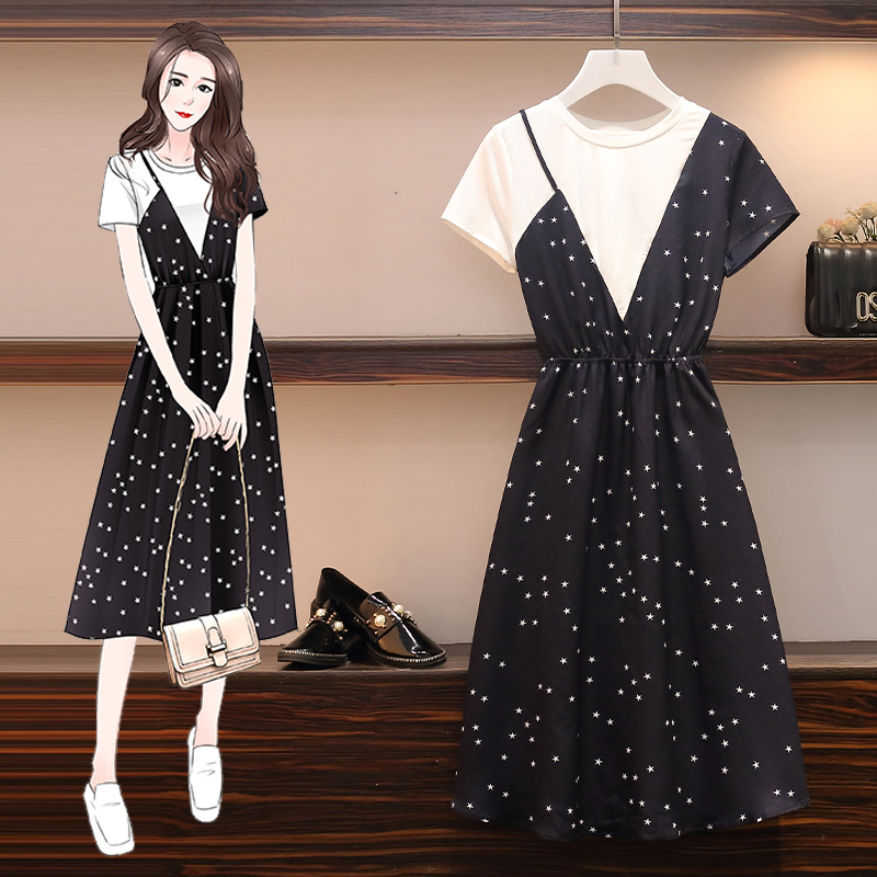 เดรสแขนสั้น มีไซส์ L-4XLอก 38-47 นิ้ว ใส่ได้ทั้งสาวหุ่นดีน่ารักจนถึงสาวอวบพลัสไซส์