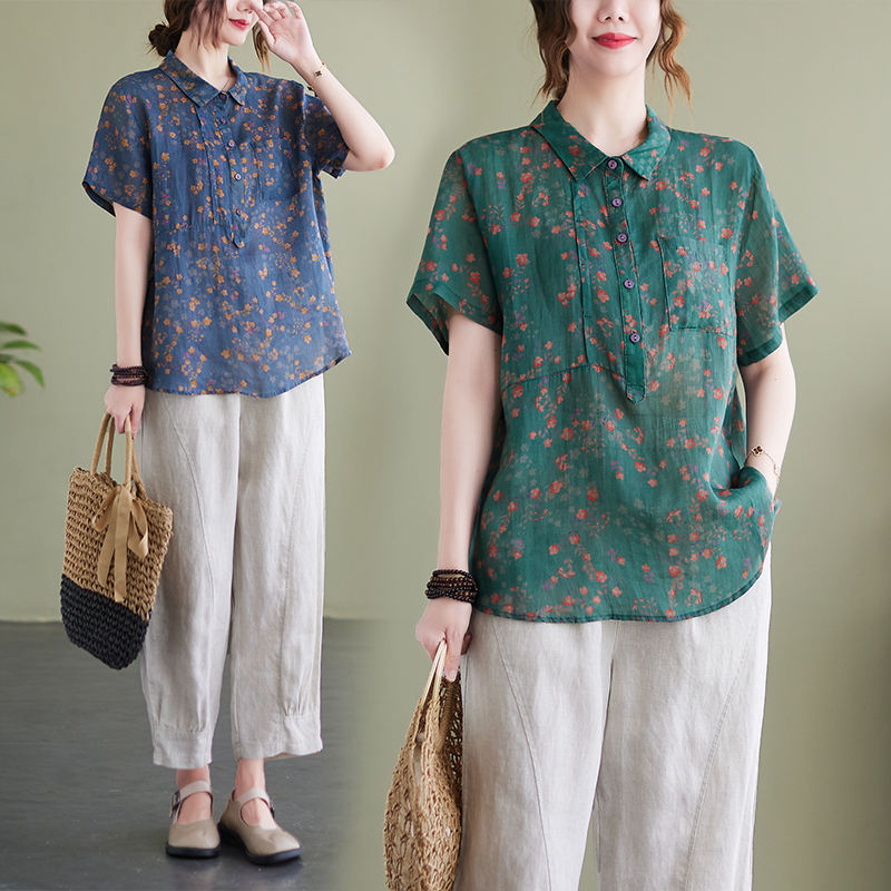 เสื้อลินิน เสื้อผ้าฝ้ายลินิน เสื้อเชิ้ตผ้าลินิน