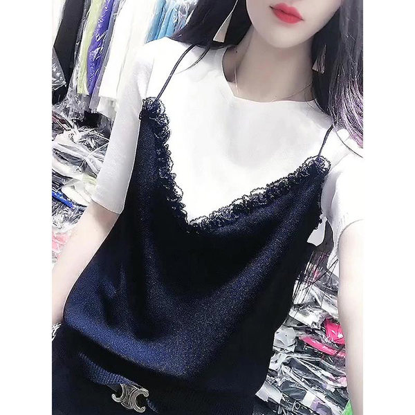 เสื้อลูกไม้ แขนสั้น